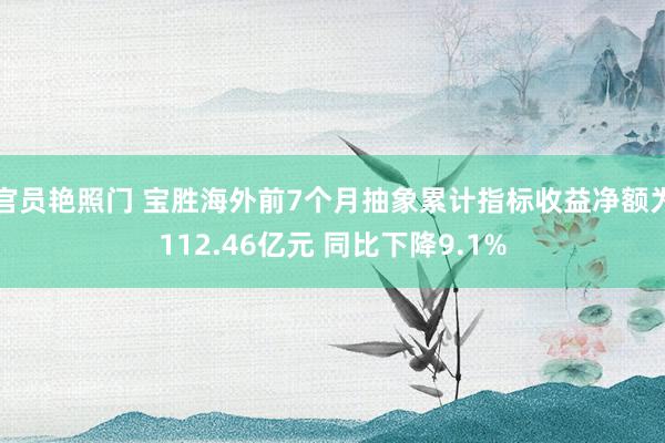 官员艳照门 宝胜海外前7个月抽象累计指标收益净额为112.46亿元 同比下降9.1%