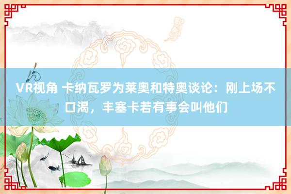 VR视角 卡纳瓦罗为莱奥和特奥谈论：刚上场不口渴，丰塞卡若有事会叫他们