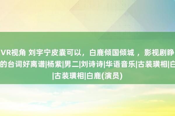 VR视角 刘宇宁皮囊可以，白鹿倾国倾城 ，影视剧睁眼说瞎话的台词好离谱|杨紫|男二|刘诗诗|华语音乐|古装璜相|白鹿(演员)