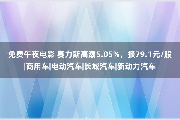 免费午夜电影 赛力斯高潮5.05%，报79.1元/股|商用车|电动汽车|长城汽车|新动力汽车